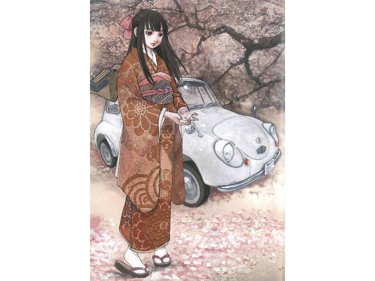 World Historic Cars & Pretty Girls Subaru 360 Deluxe w/Figure