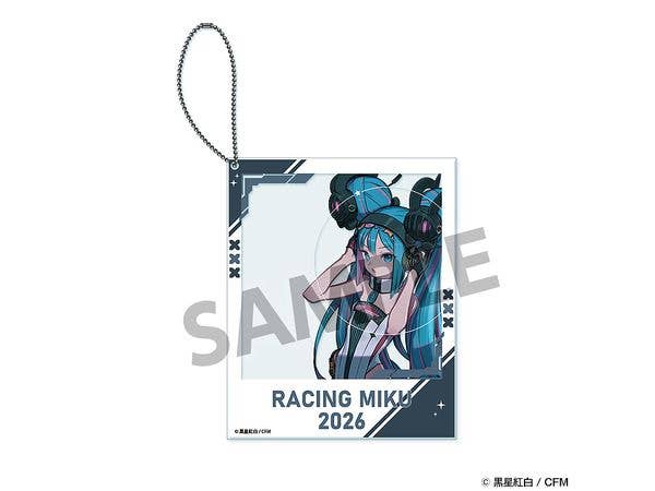 Racing Miku 2026: Rd.2 FUJI Cheering Ver. Polaroid-style Acrylic Keychain