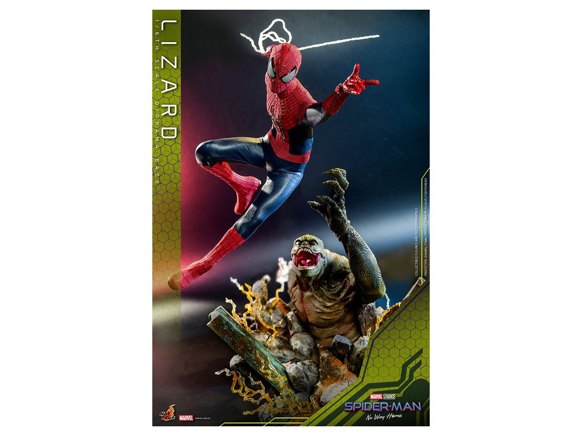 Movie Masterpiece - Fully Poseable Figure: The Amazing Spider-Man 2 - The Amazing Spider-Man & Lizard (Diorama Base) Set
