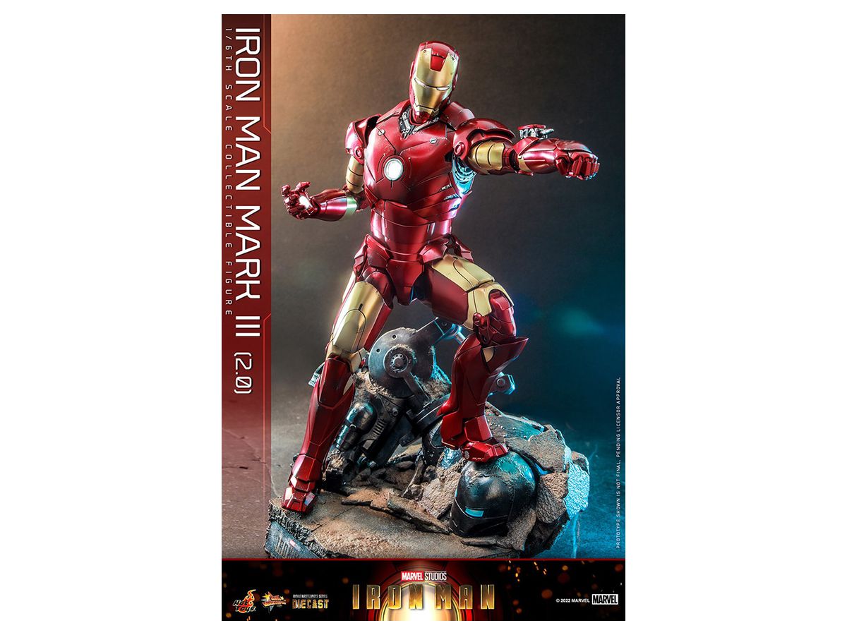 Movie Masterpiece Diecast - Fully Poseable Figure: Iron Man - Mark 3 (Version 2.0)