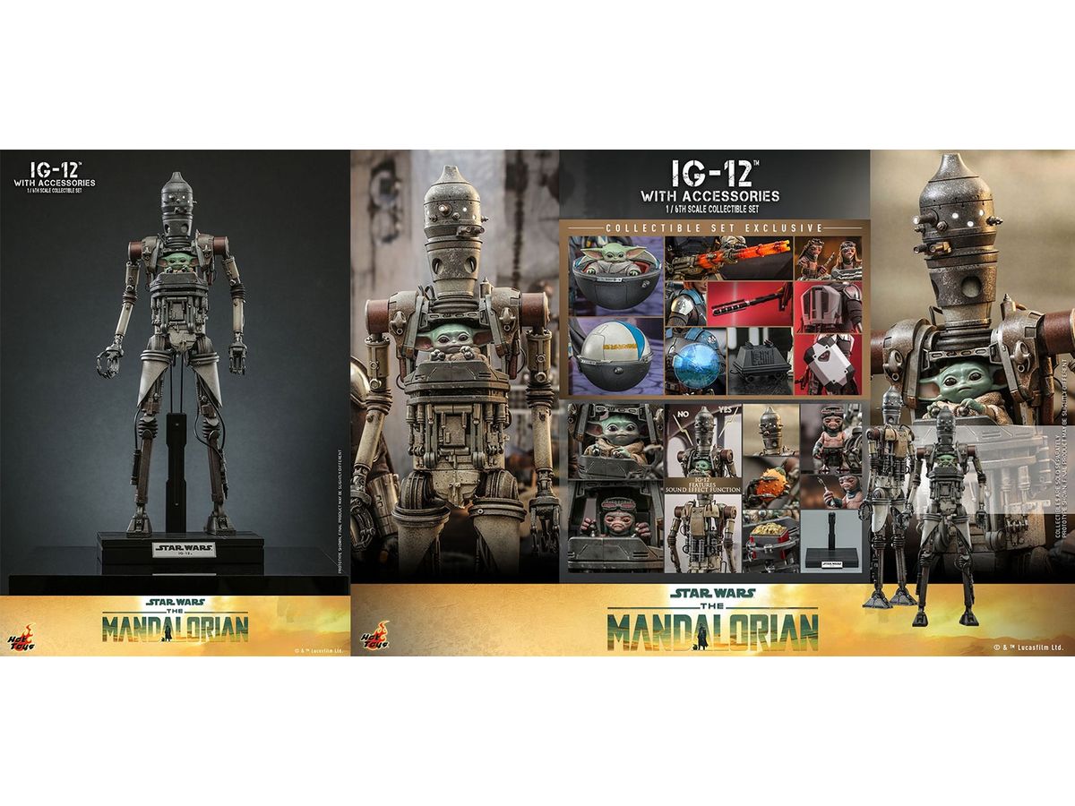 Television Masterpiece - Fully Poseable Figure: The Mandalorian - IG-12 & Accessories Set