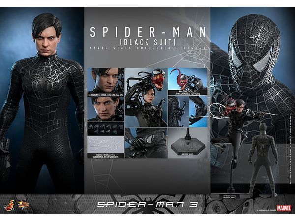 Movie Masterpiece - Fully Poseable Figure: Spider-Man 3 - Spider-Man (Black Suit)