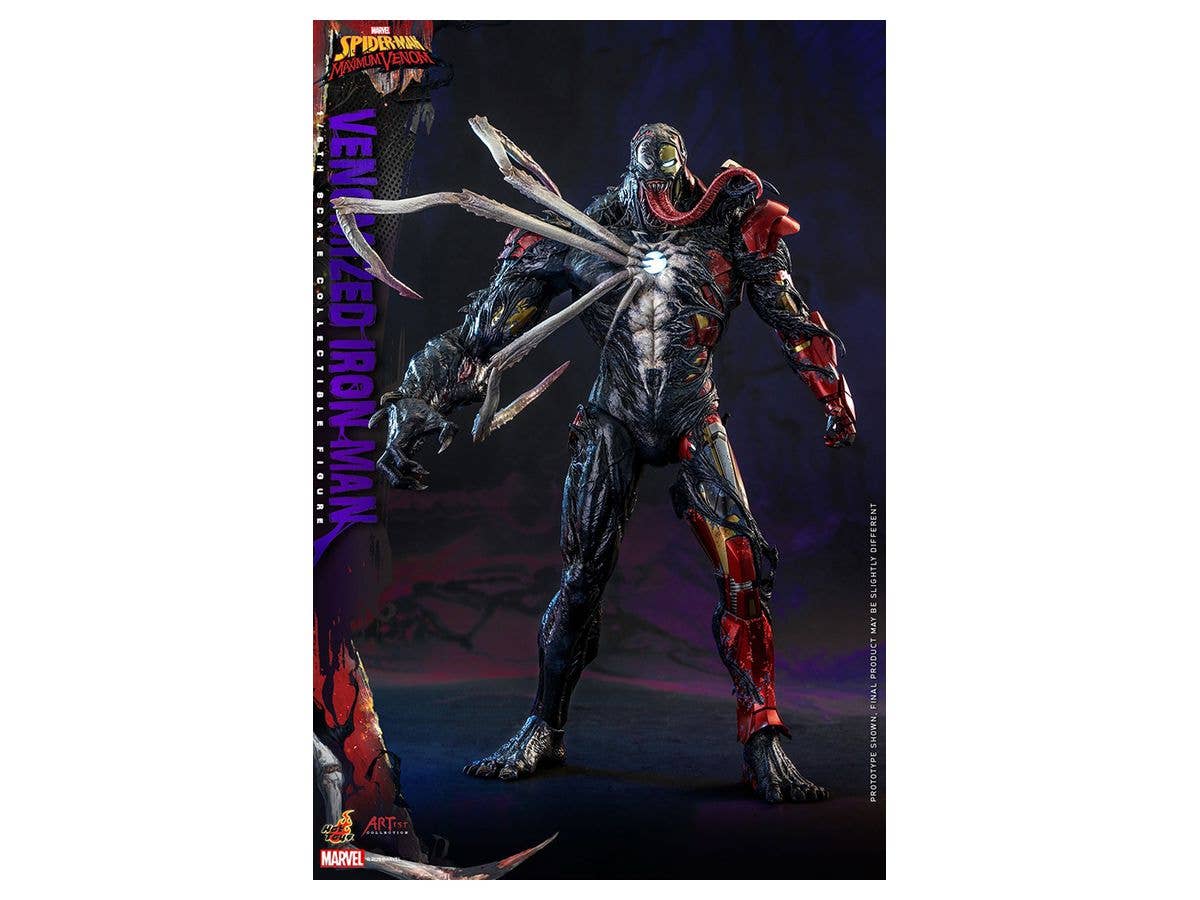 Artist Collection Fully Poseable Figure: Spider-Man: Maximum Venom - Venomized Iron Man