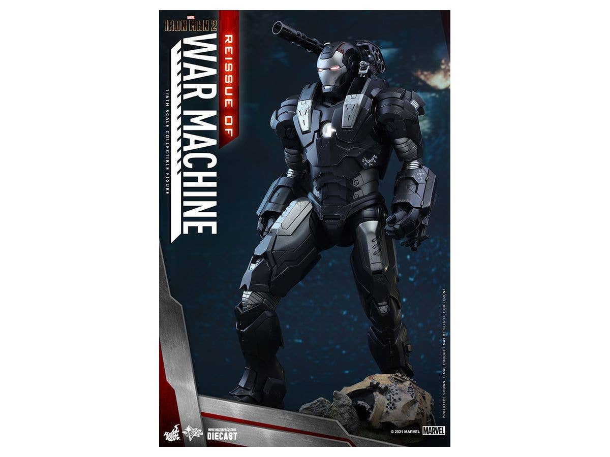 Movie Masterpiece Diecast - Fully Poseable Figure: Iron Man 2 - War Machine (Reproduction)