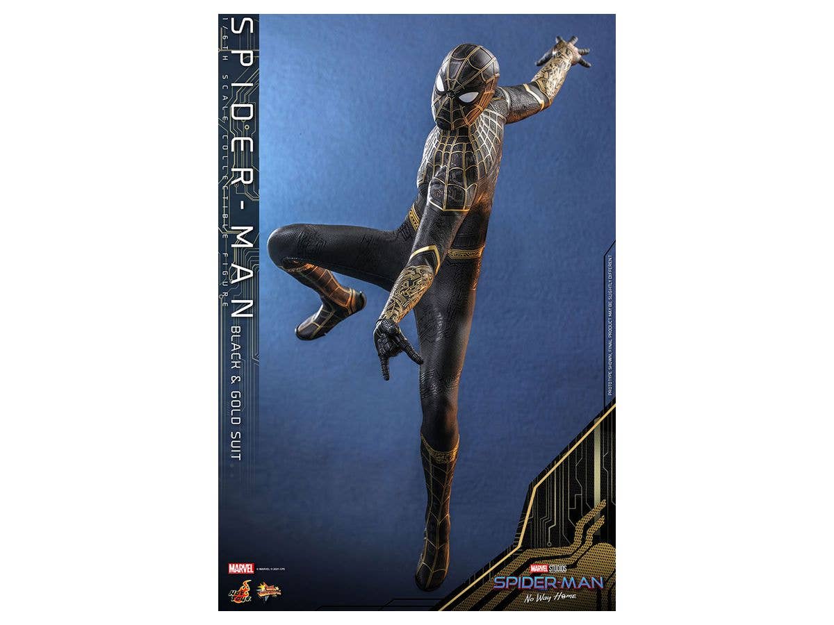Movie Masterpiece - Fully Poseable Figure: Spider-Man: No Way Home - Spider-Man (Black & Gold Suit Version)