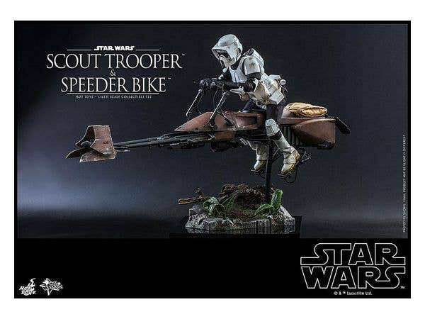 Movie Masterpiece - Scale Fully Poseable Figure: Star Wars / Episode VI Return Of The Jedi - Scout Trooper & Speeder Bike