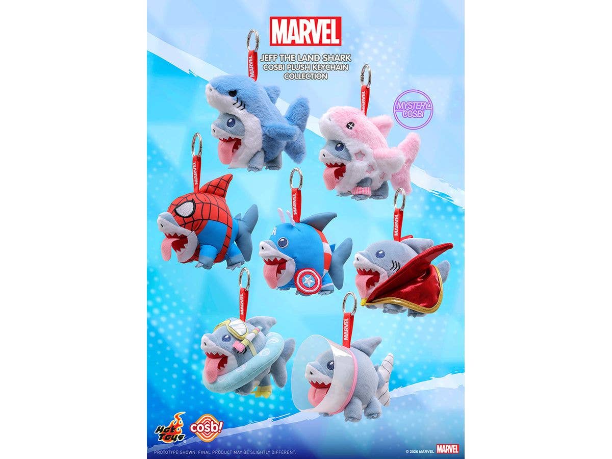 Hot Toys Zakka - Cosbi Plush Keychain: Marvel - Jeff the Land Shark 1Box 6pcs