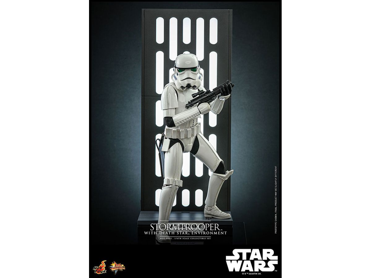 Movie Masterpiece - Scale Fully Poseable Figure: Star Wars - Stormtrooper (with Death Star Environment)