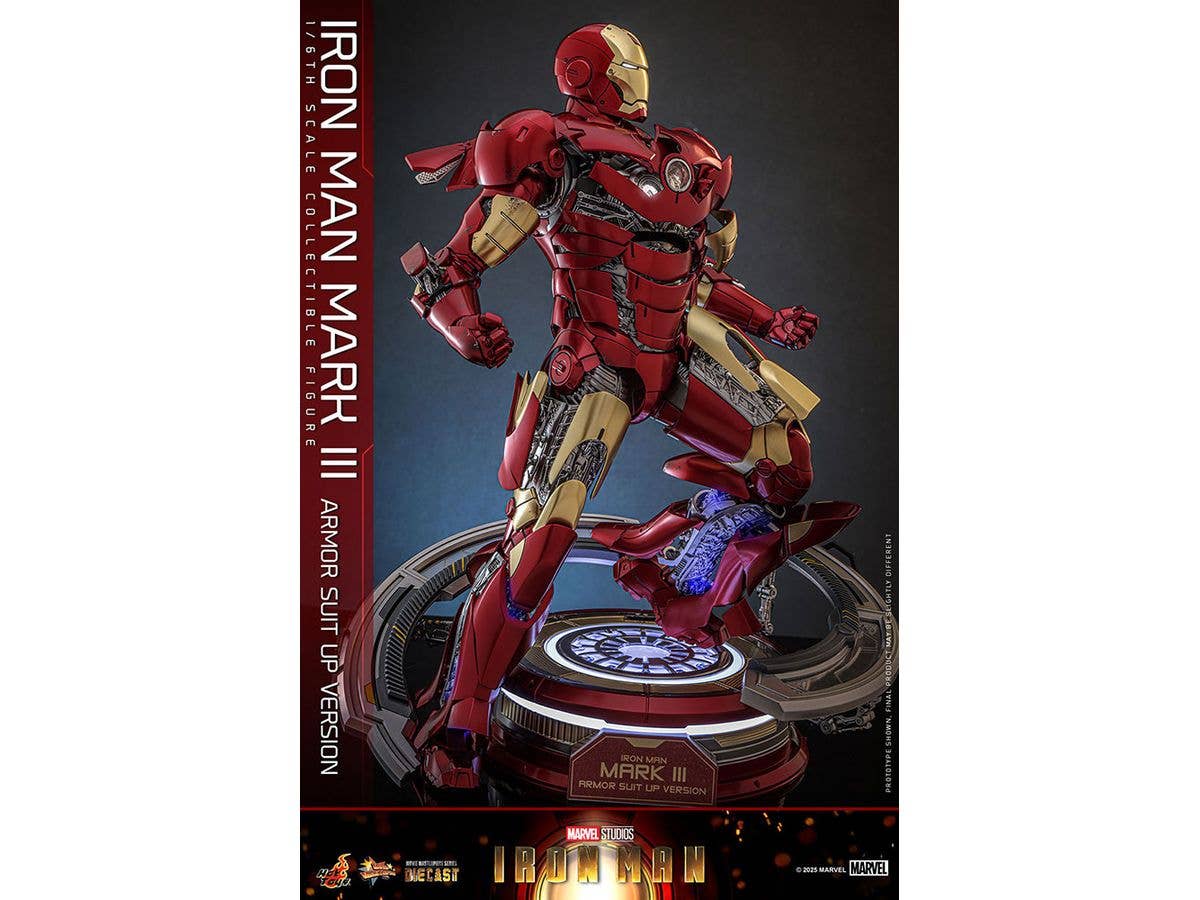 Movie Masterpiece Diecast - Fully Poseable Figure: Iron Man - Iron Man Mark 3 (Armor Suit Up Version)