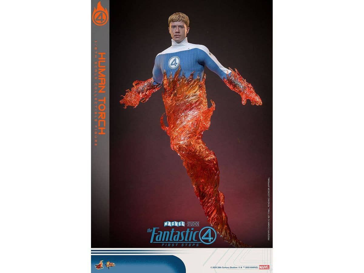 Movie Masterpiece - Fully Poseable Figure: The Fantastic Four: First Steps - Human Torch