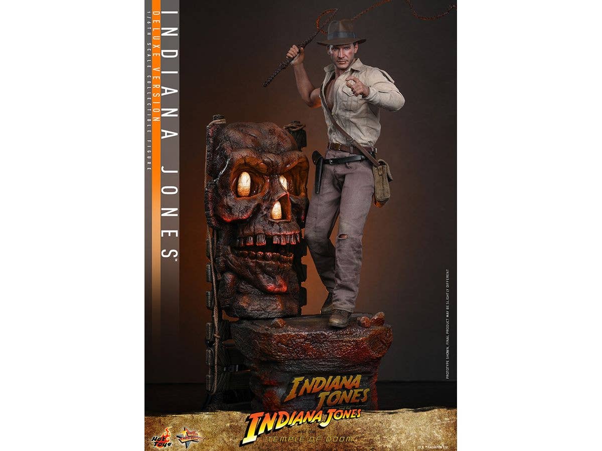 Movie Masterpiece - Scale Fully Poseable Figure: Indiana Jones and the Temple of Doom - Indiana Jones (Deluxe Version)