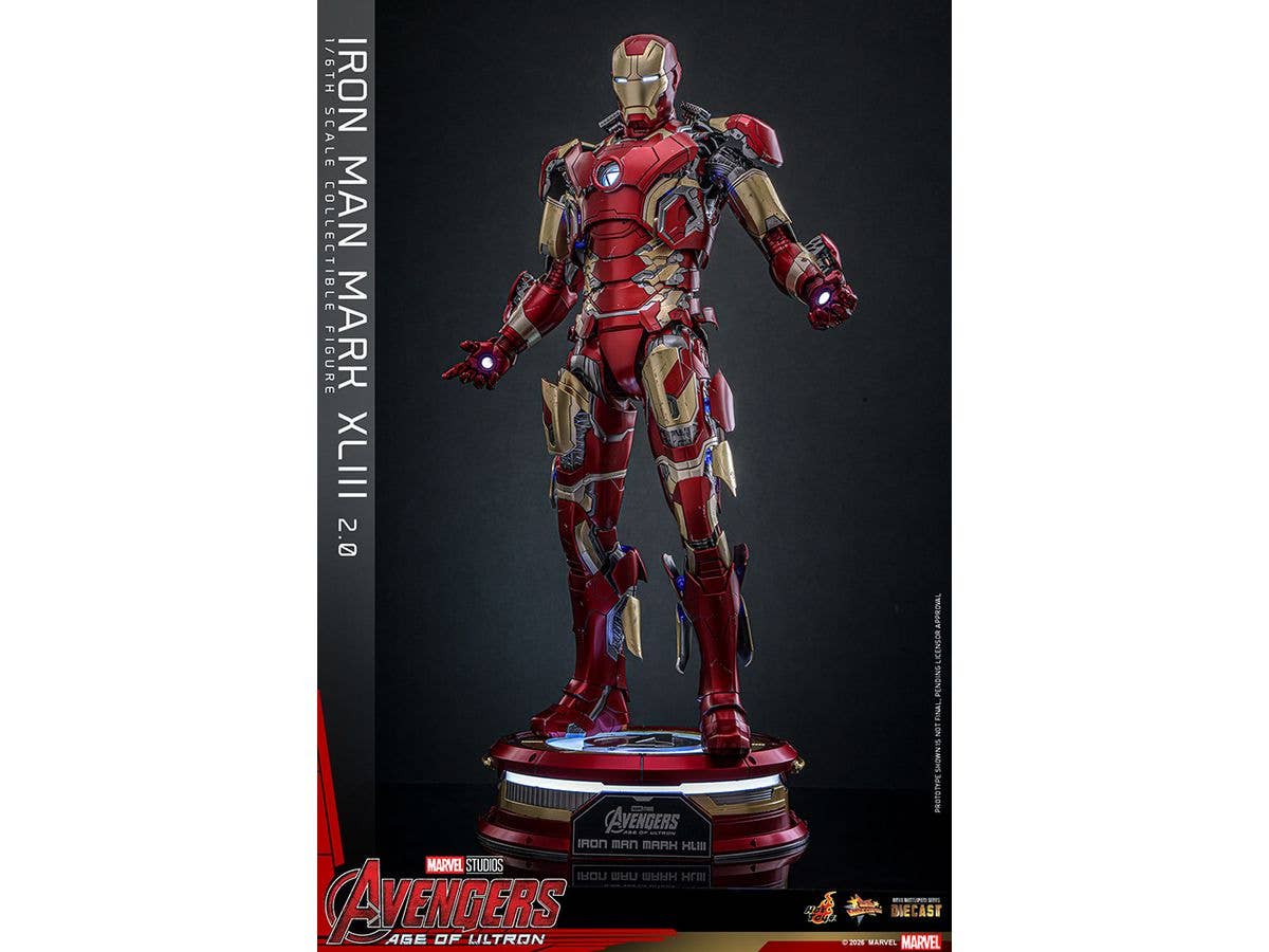 Movie Masterpiece Diecast - Scale Fully Poseable Figure: Avengers Age of Ultron - Iron Man Mark 43 (2.0)