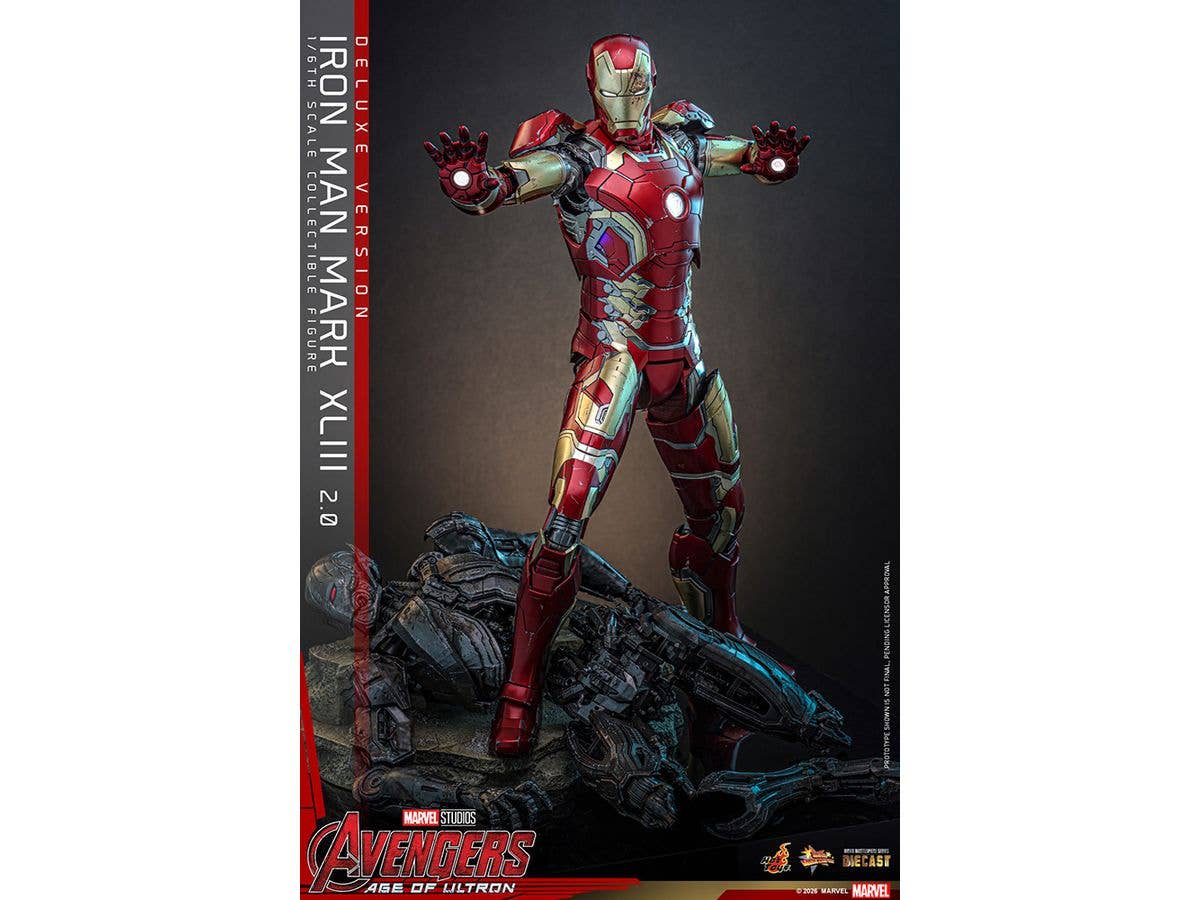Movie Masterpiece Diecast - Scale Fully Poseable Figure: Avengers Age of Ultron - Iron Man Mark 43 (2.0 / Deluxe Version)