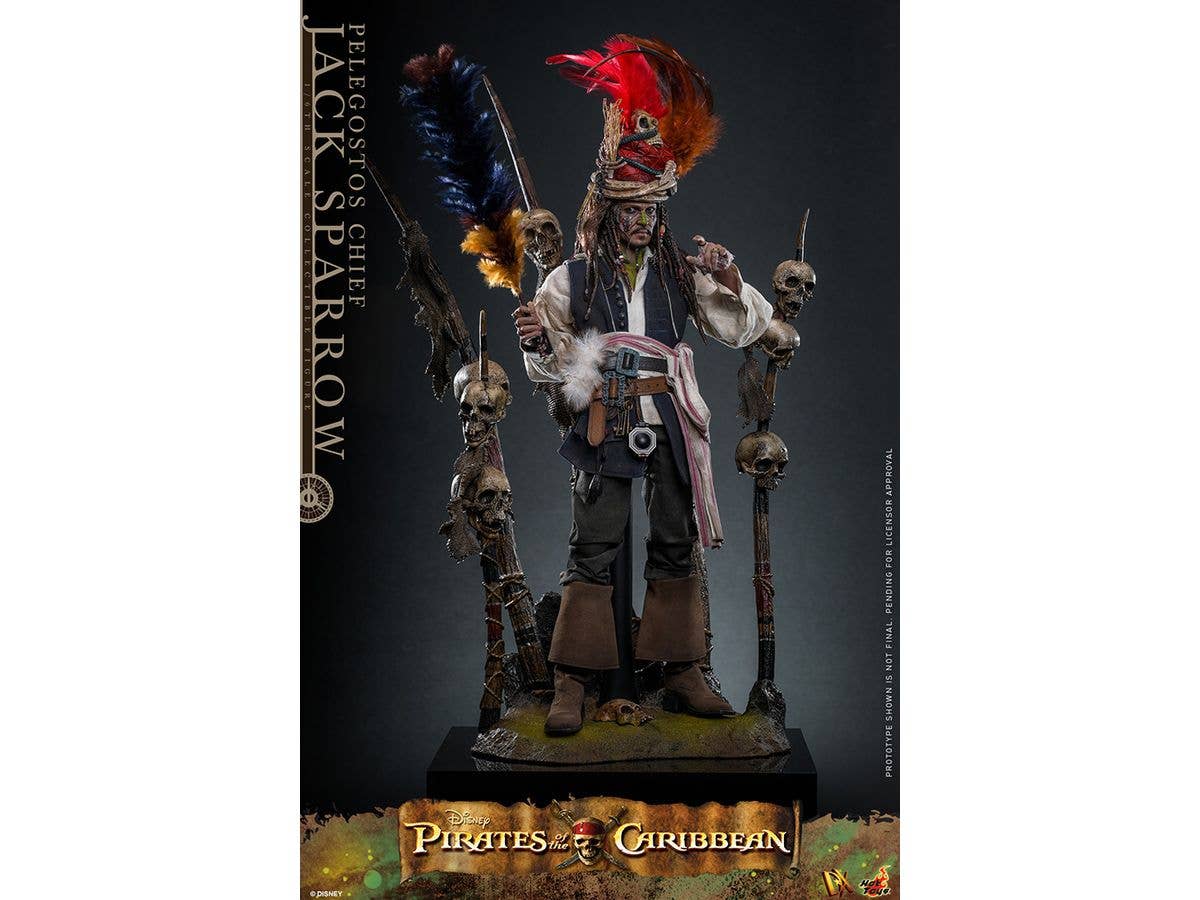 Movie Masterpiece Deluxe - Scale Fully Poseable Figure: Pirates of the Caribbean / Dead Man's Chest - Pelegostos Chief Jack Sparrow