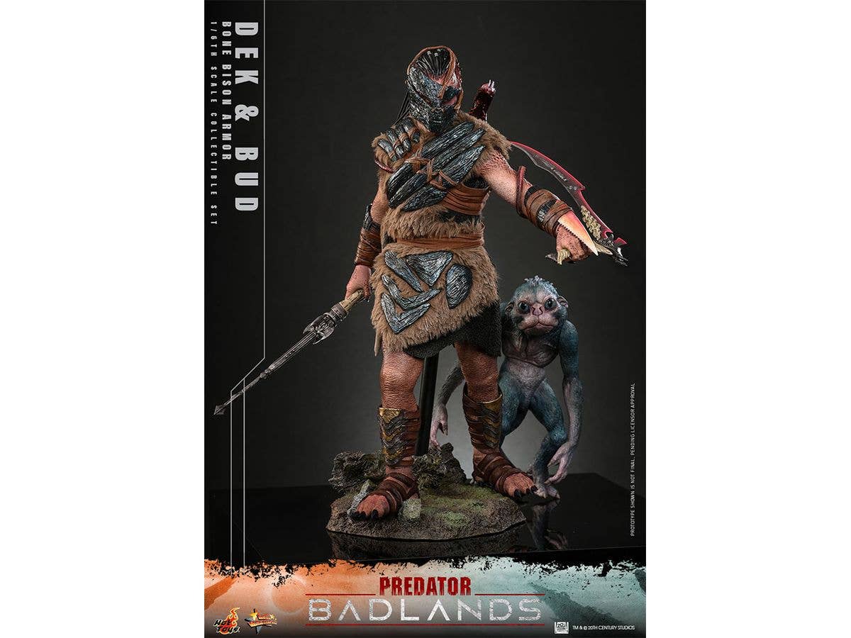 Movie Masterpiece - Scale Fully Poseable Figure: Predator: Badlands - Dek (Bone Bison Armor) & Bud