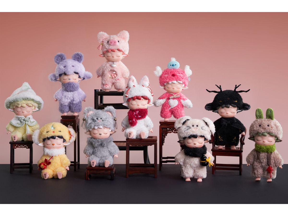 MIMI Lazy Yokai-chan Series Soft Vinyl Plush Blind Box 1Box 9pcs