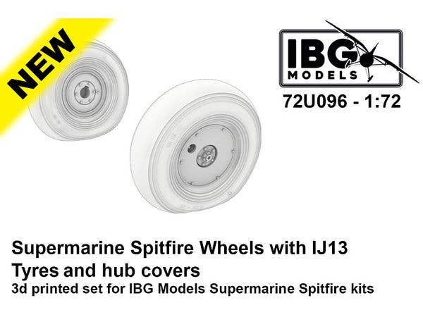 Supermarine Spitfire Wheels with IJ13 Tires and Hub Covers (for IBG)