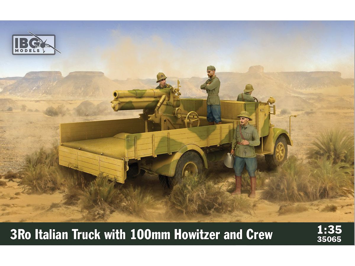 Italy Lancia 3Ro Heavy Truck 100mm Self-propelled Howitzer da100/17 4 Figures