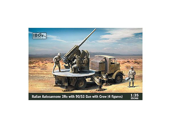 Italian Autocannone 3Ro with 90/53 Gun with Crew (4 figures)