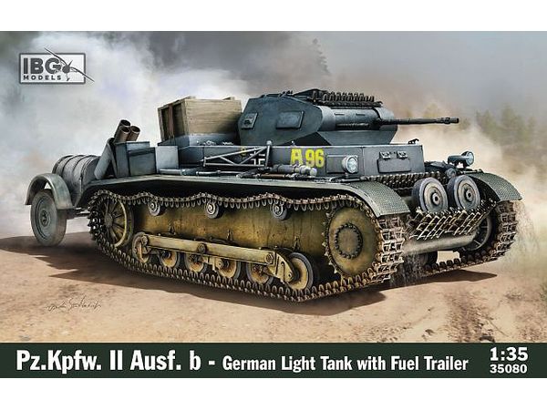German Panzer II B type + Fuel Trailer with Miscellaneous Storage Box