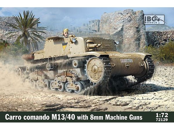 Italian Carlo Commando M13/40 Command Tank 8mm Breda Twin Machine Gun Type