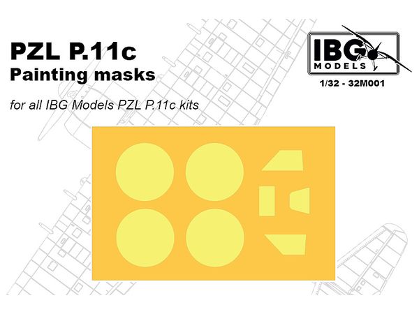 PZL P.11 Monoplane Fighter Mask Seal for IBG (32M001)