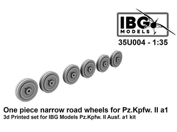 One piece narrow road wheels for Pz.Kpfw. II a1 3d Printed set for IBG Models Pz.Kpfw. Il Ausf. a1 kit (35U004)