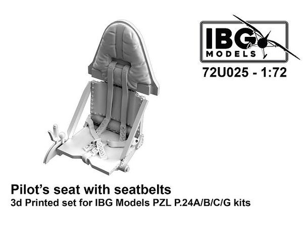 Pilot seat for PZL P.24A / B / C / G for 3D Printed IBG (72U025)