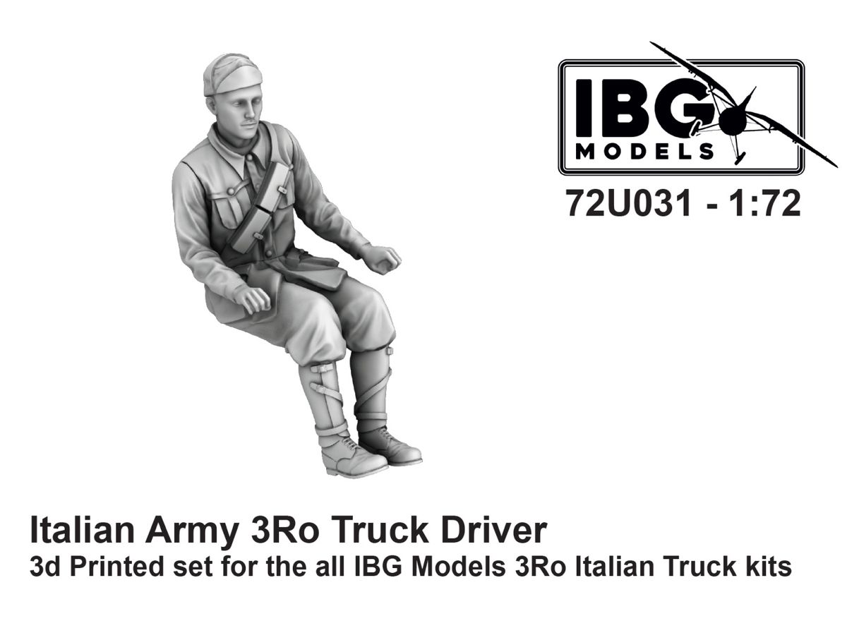 1 Italian 3Ro Truck Driver Figure 3D Printed (72U031)