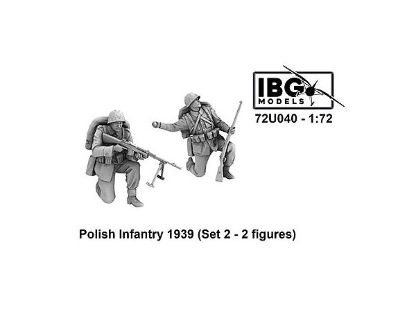 Polish Army Infantry 1939 Set 2 Shooting 2 Figures 3D Printed (72U040)