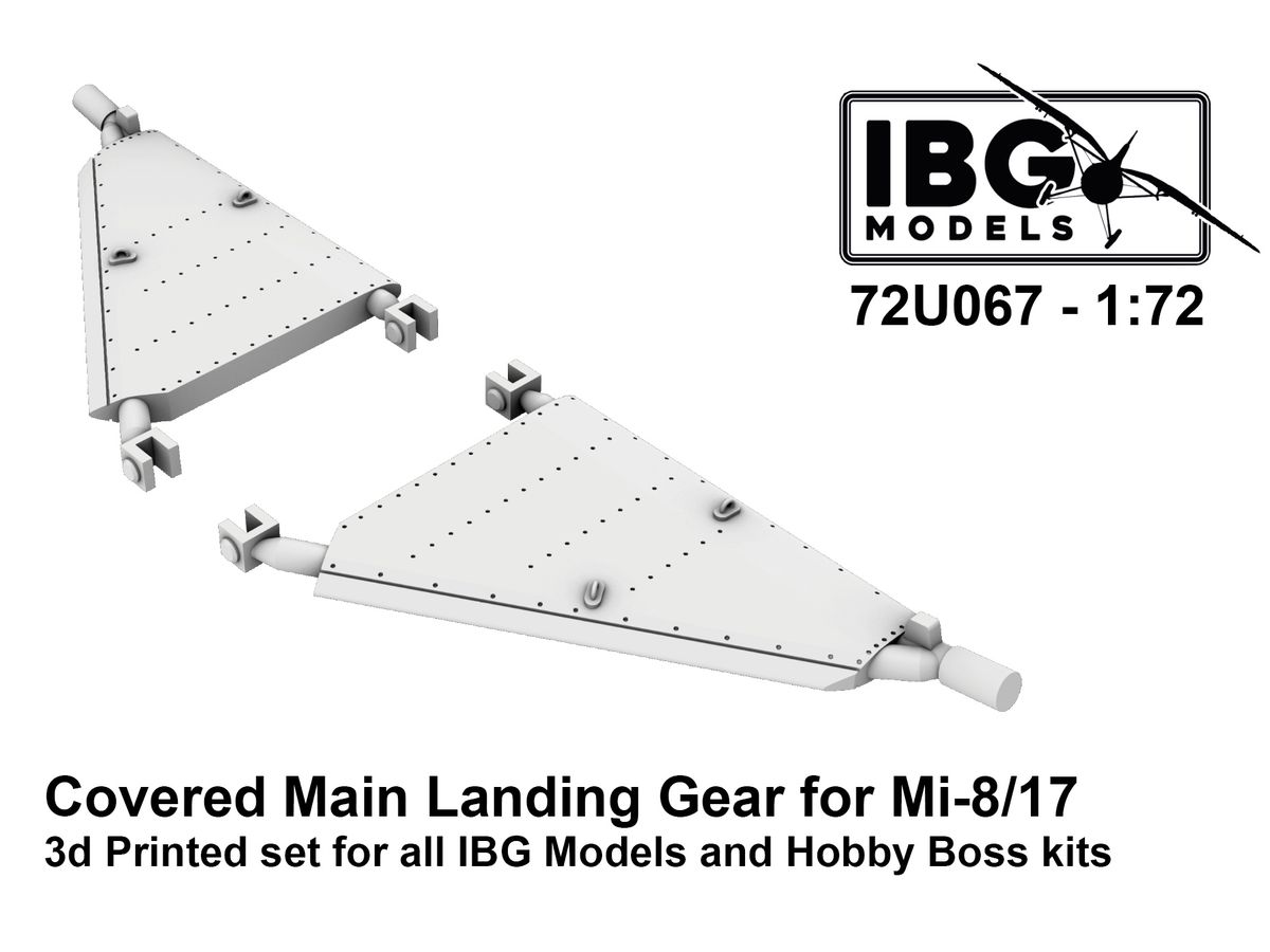 Covered Main Landing Gear for Mi-8/17 3d Printed set for all IBG Models and Hobby Boss kits (72U067)