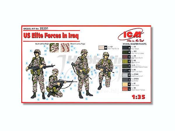 ICM 35201 Plastic Military Model Kit US Elite Forces In Iraq