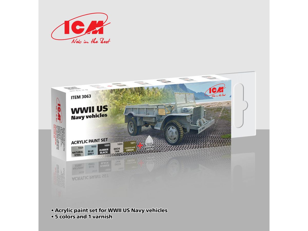 WWII US Navy Vehicle Acrylic Set
