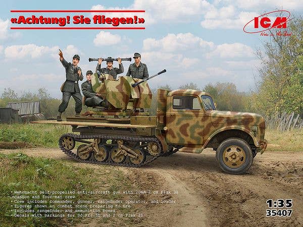 Achtung! Sie fliegen! - Sd.Kfz.3b w/ 2cmFlak38 & Crew