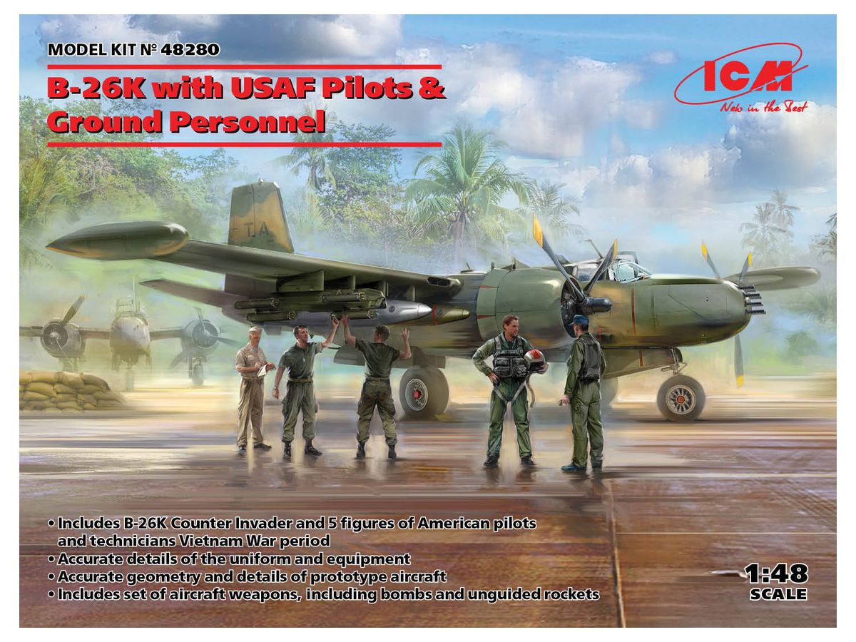 B-26K Counter Invader w/USAF Pilot & Crew