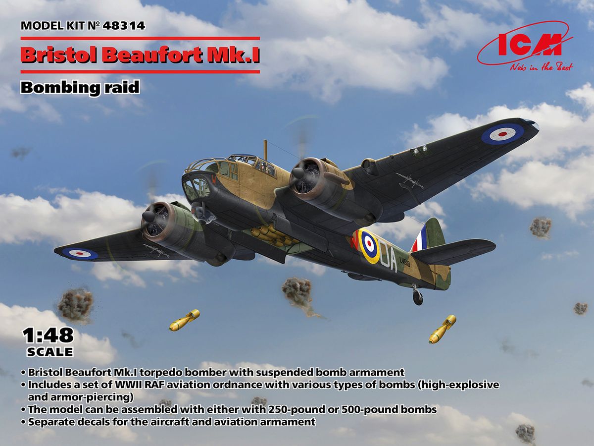 Bristol Beaufort Mk.I Bombing raid