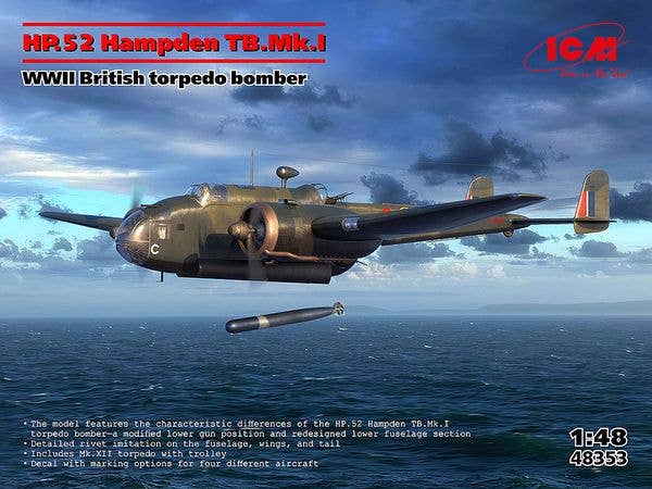 WWII British Torpedo Bomber HP.52 Hampden TB.Mk.I