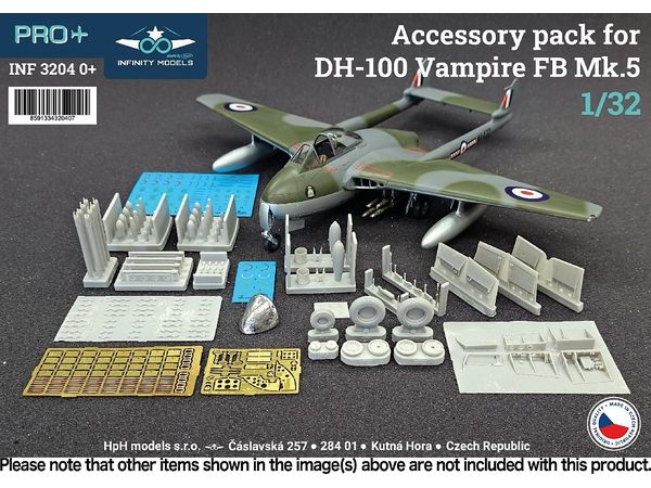 DH-100 Vampire FB Mk.5 accessory pack (for INFINITY MODELS)