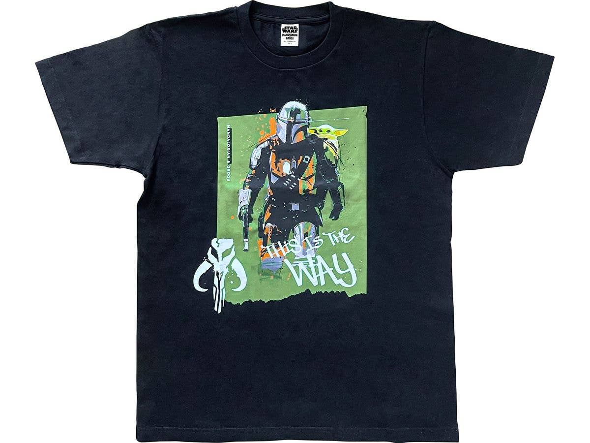 Star Wars Mandalorian and Glogoo / T-shirt Black Size L
