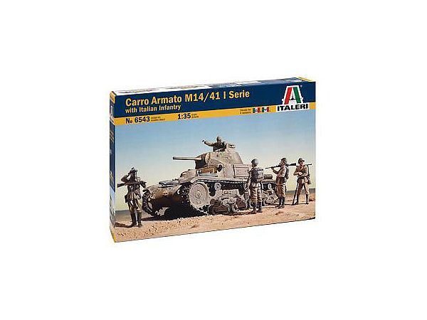 WWII Italian Carro Armato M14/41 Serie I, Italian Infantry Figures Included