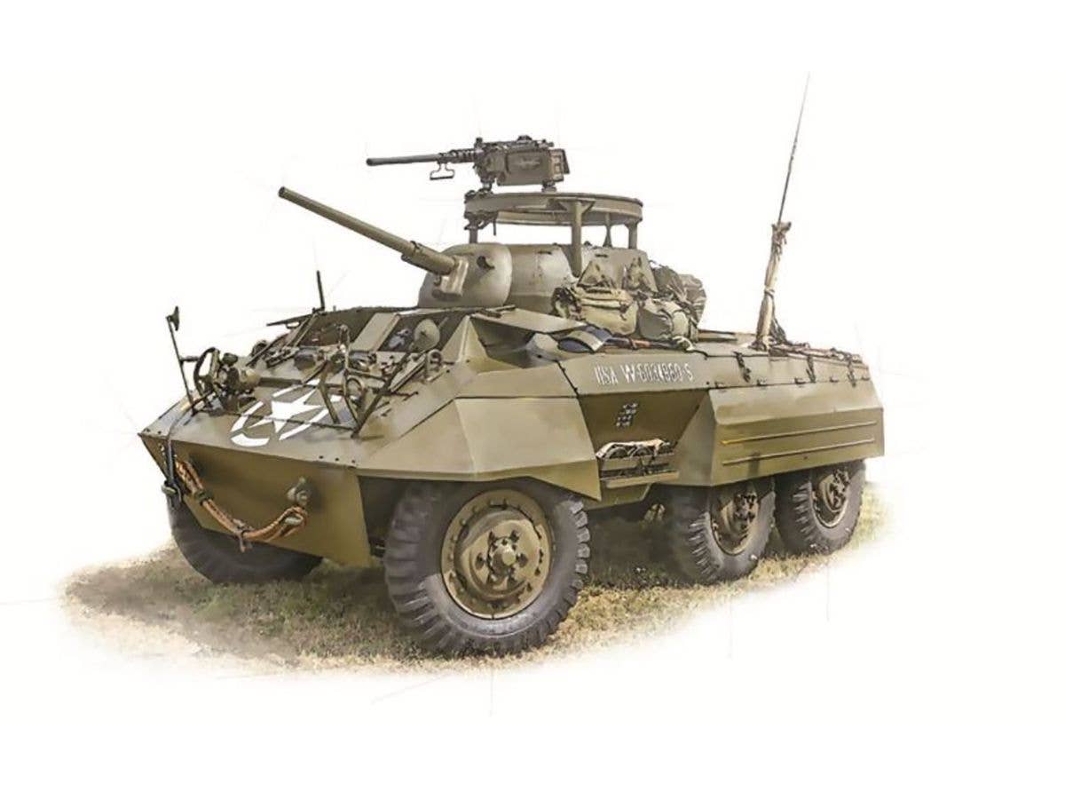 WWII US Army Armored Vehicles M8 Greyhound/M20