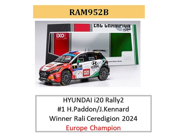 Hyundai I20 Rally Rally 2 2024 Rally Ceredigion Winner #1 Hayden Paddon / John Kennard (European Champion)