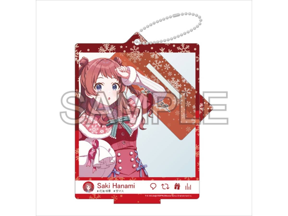 Gakuen Idolmaster: Selfie-Style Acrylic Stand Fighting My Way 24 Christmas Hanaumi Saki Ver.
