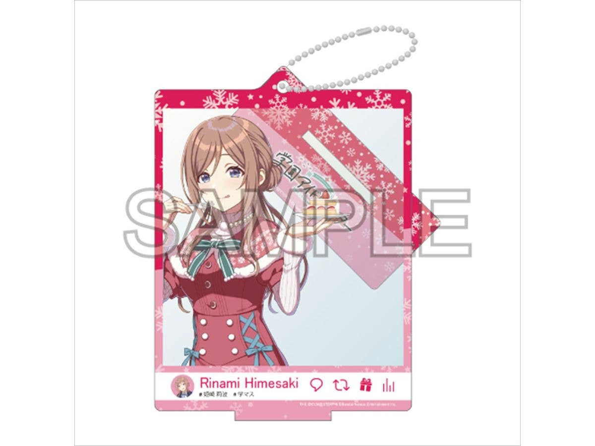 Gakuen Idolmaster: Selfie-Style Acrylic Stand Clumsy Trick 24 Christmas Himesaki Rina Ver.