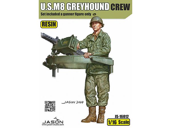 US M8 Greyhound Armored Vehicle Gunner