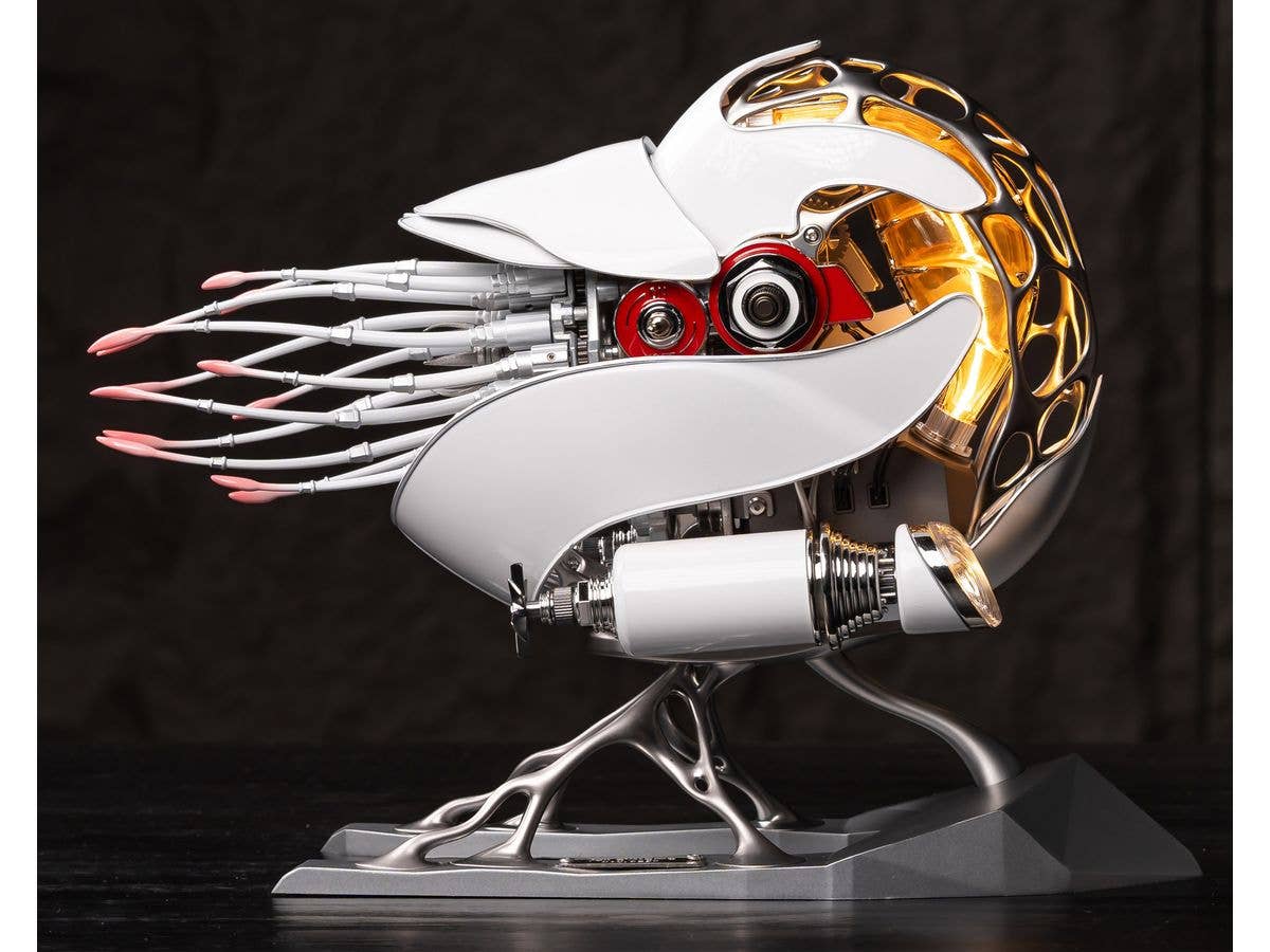 Gokukikaishin Keikaku Nautilus Mechanical 3D Metal Puzzle (Pre-Assembled) White