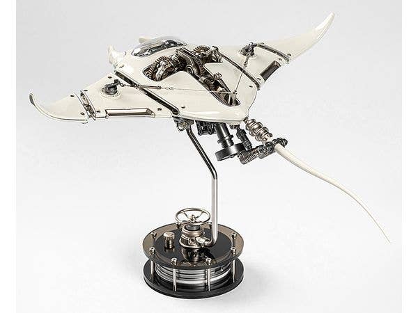 Gokukikaishin Keikaku Mecha Manta Mechanical 3D Metal Puzzle (Pre-Assembled) White