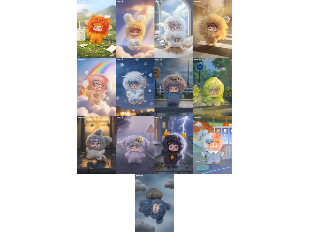 Q.Kid Weather Series Mini Plush Blind Box 1Box 12pcs