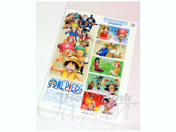 Animation Hero/Heroine Japan Post Postage Stamps: One Piece 1 Sheet (10 stamps)