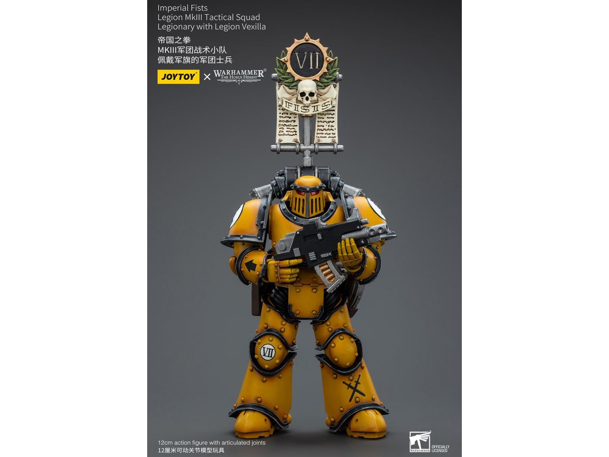 Warhammer The Horus Heresy Imperial Fists Legion MkIII Tactical Squad Legionary with Legion Vexilla